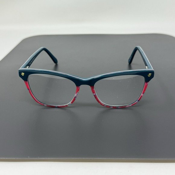 Betsey Johnson Eyeglasses Girls Bff Life 49-16-130 Teal Pink Eyeglasses Frame - Picture 1 of 11